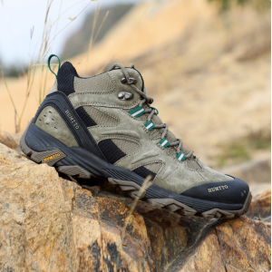 Outdoor shoes, men's hiking shoes, lightweight, breathable, shock-absorbing cowhide hiking shoes, waterproof, anti slip, wear-resistant hiking men's shoes brown