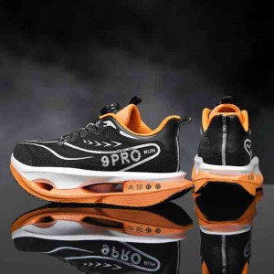 Carbon board running shoes autumn and winter rotating buckle sports double mesh shoes ultra light shock absorption+ultra light carbon board+rotating buckle Vibrant Orange