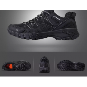 Outdoor hiking shoes for women, anti splash, anti slip, wear-resistant, shock-absorbing, breathable, lightweight, sports, hiking shoes for women black