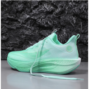 Women's running shoes, breathable full palm carbon plate soft sole, lightweight shock-absorbing sports shoes+ultra light carbon plate cyan