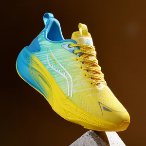 Professional racing shoes, sports shoes, breathable casual sports shoes yellow