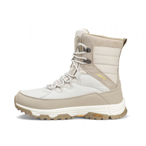 Outdoor high top snow boots for women in winter, new cowhide waterproof and plush thick warm and cold resistant hiking shoes white