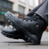 Outdoor hiking shoes men's high top winter cowhide waterproof hiking anti slip wool warm cotton shoes snow boots black Outdoor hiking shoes men's high top winter cowhide waterproof hiking anti slip wool warm cotton shoes snow boots black