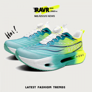 Carbon board running shoes, sports double mesh shoes, ultra light shock-absorbing running shoes, 8pro double mesh ultra light high elasticity grass green