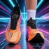 Carbon board running shoes, sports double mesh shoes, ultra light shock-absorbing running shoes, 8pro double mesh ultra light high elasticity Purple Orange Carbon board running shoes, sports double mesh shoes, ultra light shock-absorbing running shoes, 8pro double mesh ultra light high elasticity Purple Orange