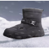 Outdoor snow boots for women in winter, with new high top and plush insulation, thick anti-collision and cold proof skiing cotton shoes black Outdoor snow boots for women in winter, with new high top and plush insulation, thick anti-collision and cold proof skiing cotton shoes black