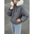 Thickened Winter Jacket with Fur-Lined Hood - Heavy-Duty Cold-Weather Coat, White Fur Collar & Cuff, Outer, Machine Washable Jacket for Skiing, Snowboarding & Outdoor Thickened Winter Jacket with Fur-Lined Hood - Heavy-Duty Cold-Weather Coat, White Fur Collar & Cuff, Outer, Machine Washable Jacket for Skiing, Snowboarding & Outdoor