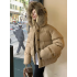 Winter Jacket with Large Plush Fur Collar - Black Cold-Weather Coat, Machine Washable Long Sleeve Outerwear, White & Design for Casual & Formal Wear Winter Jacket with Large Plush Fur Collar - Black Cold-Weather Coat, Machine Washable Long Sleeve Outerwear, White & Design for Casual & Formal Wear