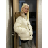 Winter Jacket with Large Plush Fur Collar - Black Cold-Weather Coat, Machine Washable Long Sleeve Outerwear, White & Design for Casual & Formal Wear Winter Jacket with Large Plush Fur Collar - Black Cold-Weather Coat, Machine Washable Long Sleeve Outerwear, White & Design for Casual & Formal Wear