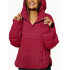 Women'S Oversized Hooded Down Jacket - Lightweight Warm Winter Coat with Full-Zip Front, Full-Length Zipper Closure, Button Closure Hood, Machine Washable Cold Weather Outerwear For Travel, Everyday Women'S Oversized Hooded Down Jacket - Lightweight Warm Winter Coat with Full-Zip Front, Full-Length Zipper Closure, Button Closure Hood, Machine Washable Cold Weather Outerwear For Travel, Everyday